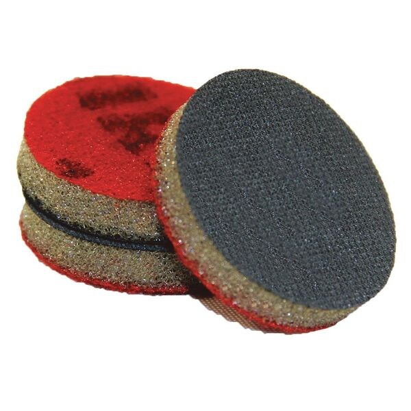 Mirka Foam, Grip Disc, 1.3", P360 Grit, PK10, 1-1/4" Dia, No Hole, Silicon Carbide, 360 Grit, Abralon - 8A-600-360