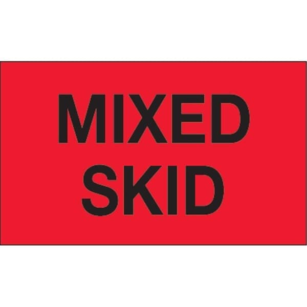 Bondad 3 x 5 in. - Mixed Skid Fluorescent Red Labels - BO3359014