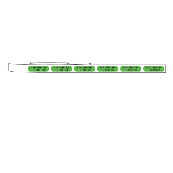 Nevs Label, Call Report To Doctor 5/16" x 1-1/4" Fluorescent Green w/ black - L-0501