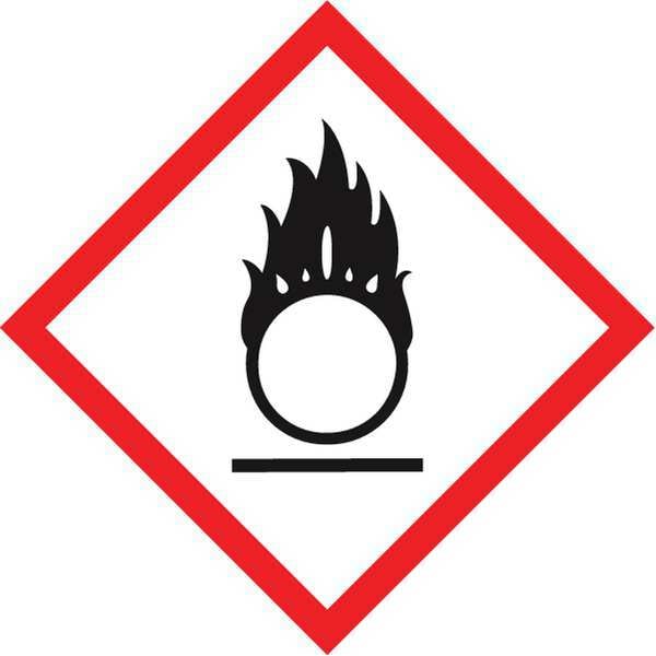 Accuform Label, Flaming Circle, 2x2In, Poly, 250 Roll - LZH612EV2
