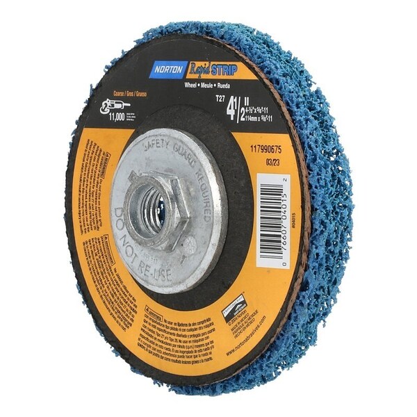 Norton Co 0 Sanding Disc, 412 in Dia, 5811 Arbor, NonWoven, Extra Coarse, Aluminum Oxide Abrasive - 4015