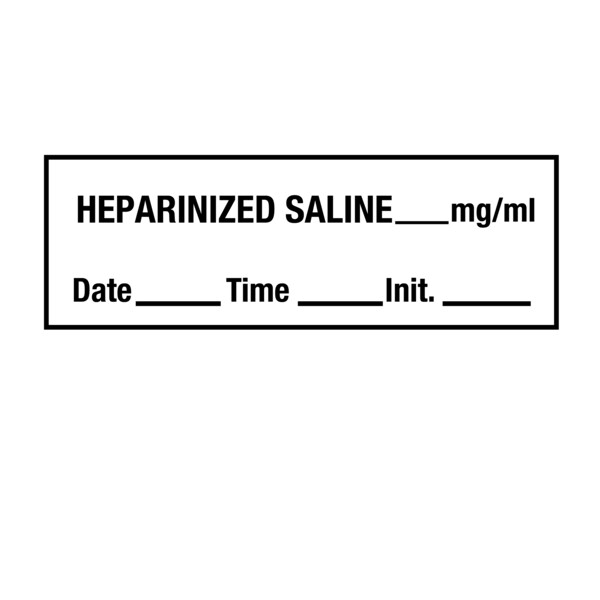 Nevs Tape, Heparinized Saline 1/2" x 500" White w/Black - SANT-66