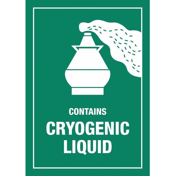 Tape Logic Tape Logic Air Specialty Labels, "Contains Cryogenic Liquid", 3" x 4 1/4", Green/White, 500/Roll - DL1490