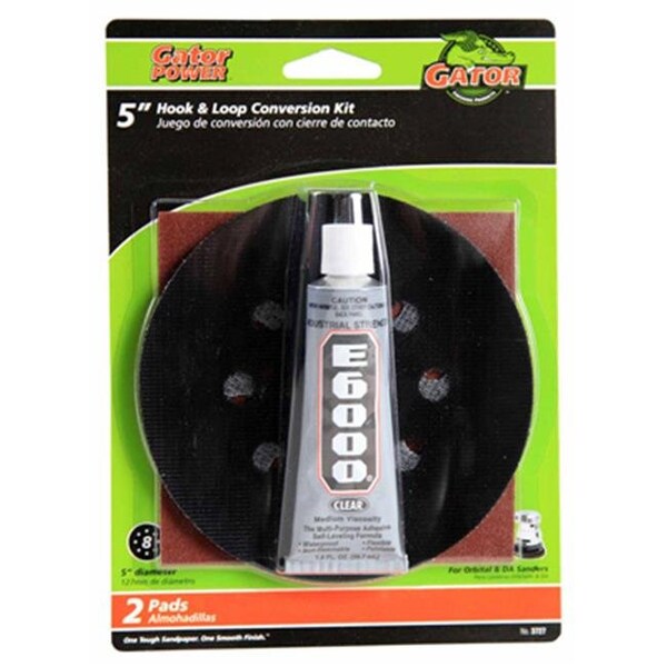 Gator Finishing Ali Industries 3727 5 in. Gator 8 Hole Sanding Disc Hook & Loop Conversion Kit - 197313