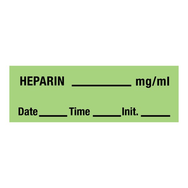 Nevs Heparin_mg/ml DTI 1/2 x 500 Lime w/Black - SANT-20