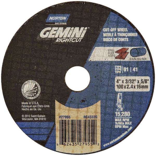 Norton Co 6" BLUE MAGNUM 80 GRIT/25 DISC - NR23602