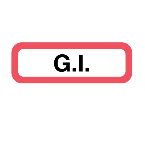 Nevs Position Labels - G.I. 1/2" x 1-1/2" White w/Red & Black - XP-230