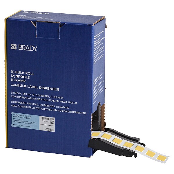 Brady Sleeve, Polyolefin, Yellow, 1" W - BM-375-1-312-YL
