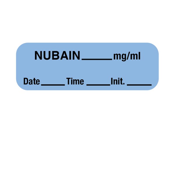 Nevs Label, Nubain 1/2" x 1-1/2" Blue w/Black - LANT-1872D
