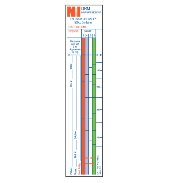 Nevs Drip Rate Monitor - B Braun (Excell) Style F - 1000 ml 10-1/2"x 1-1/2" - NDRM-M-1-F