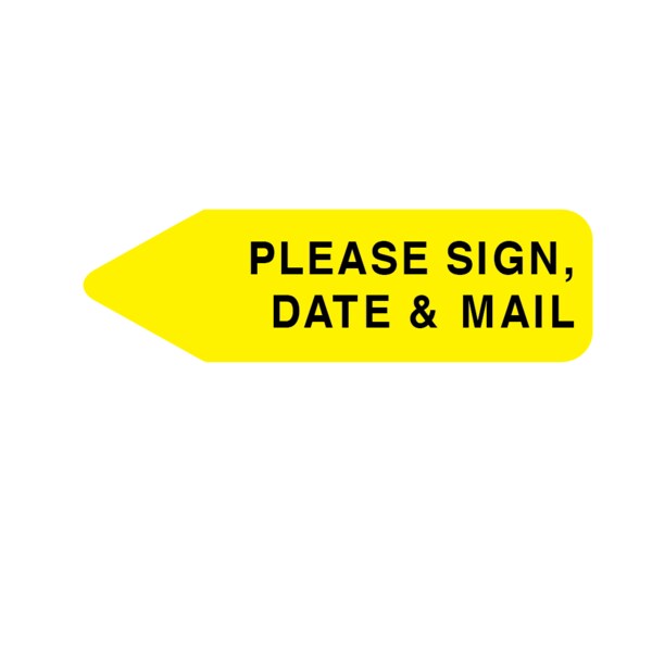 Nevs Labeling Flag- Imprinted-sign date mail-Yellow - Re Fill - 9/16" x 2" - NEV91041