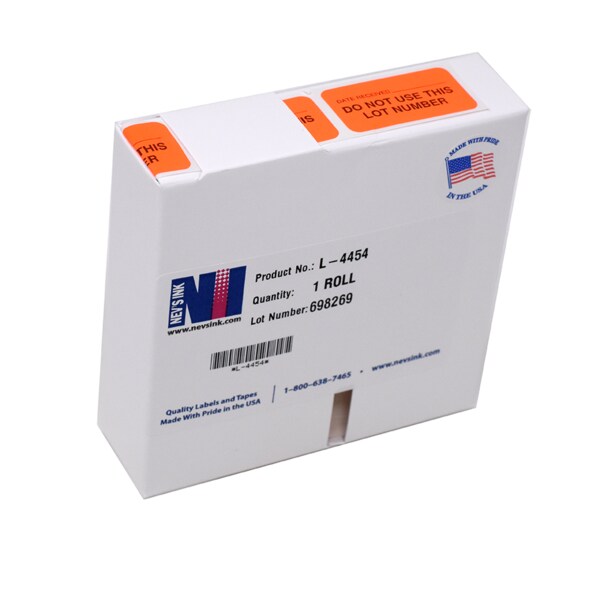 Nevs Date Recvd _ DO NOT USE THIS LOT NUMBER 7/8"x1-5/8" Flu.Redw/black - L-4454