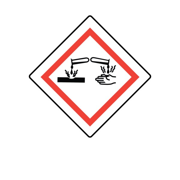 Nevs GHS Pictogram Label - Corrosive 7/8" x 7/8" - GHS-11-C