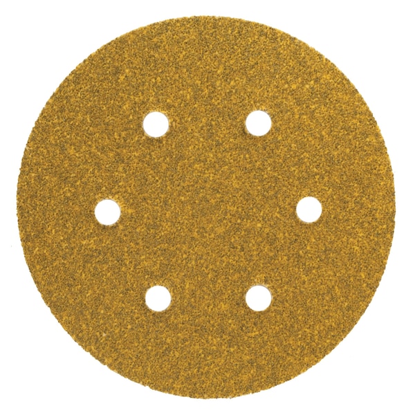 Norton Abrasives Gold Reserve No-Fil NorGrip Paper H&L Vacuum Disc A296 Aluminum Oxide P320 Grit, 50PK - 66623334793