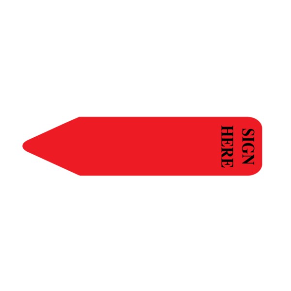 Nevs Labeling Flag - Imprinted - Sign- Red - Re Fill - 9/16" x 2" - NEV91012