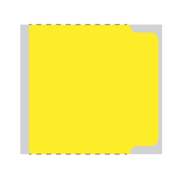 Nevs Intravenous Bag Labels, Thermal Notched, 3" core, 3" x 3", Yellow - PNOT-33Y