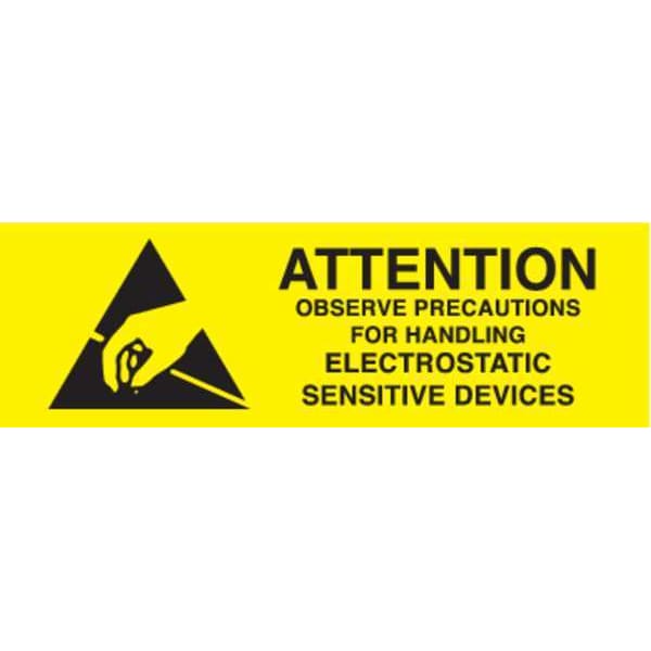Scs Label, Black/Yellow, 1-5/8in.H x 2in.W - ALABEL5/8X2