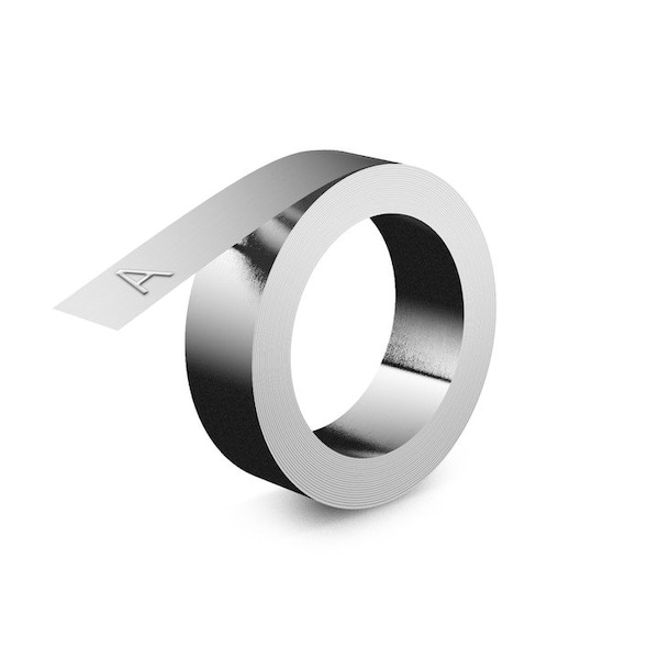 Dymo Label Tape, Aluminum, Non-Adhesive, 1/2" - 31000