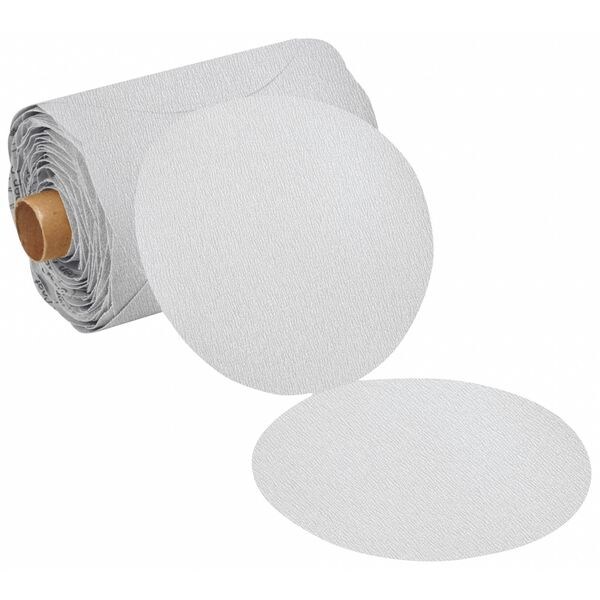 3M St Paper Dsc Rl 426U, 6inxNH 320 A-wt, PK6, 6" Dia, Non-Vacuum, Silicon Carbide, 320 Grit - 7000119248