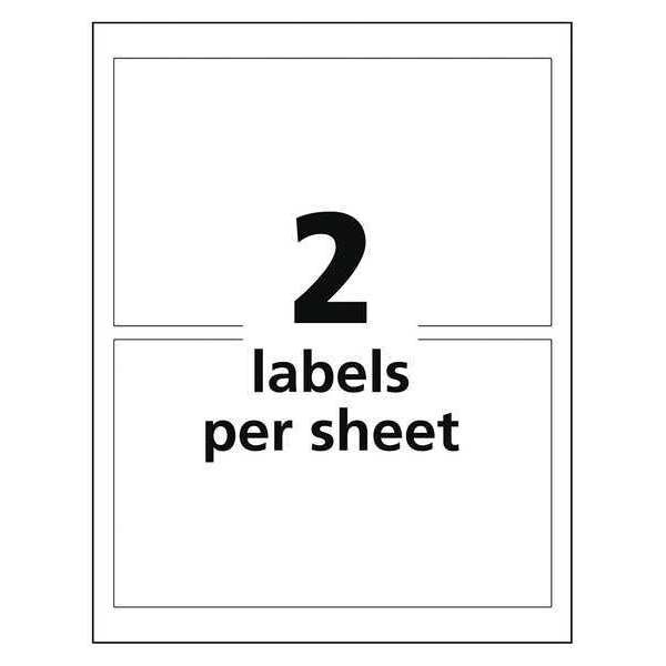 Avery 4-3/4" x 7-3/4" GHS Chemical Labels for Inkjet Printers, 100 labels/50-sheets - 7278260522