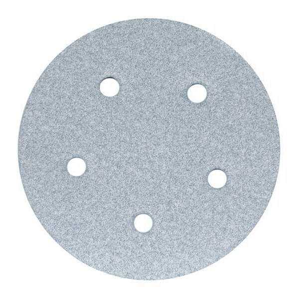 Norton Abrasives Hook-and-Loop Sanding Disc, 5" Dia, 5 Hole, Ceramic Alumina, P120 Grit, Coated Type, Dry Ice A975 - 66261140515