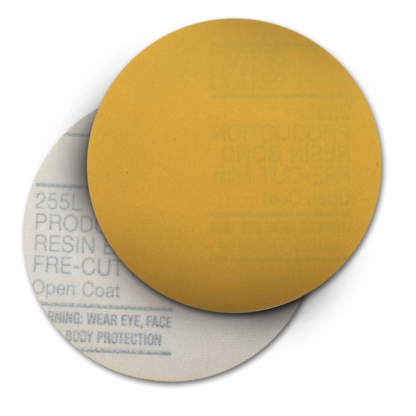 3M Film Disc, 5" Dia, No Hole, Silicon Carbide, P500 Grit, Open Coat Type - 60440256927
