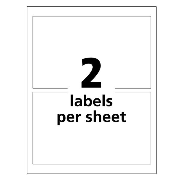 Avery 4-3/4" x 7-3/4" GHS Chemical Labels for Laser Printers, 100 labels/50-sheets - 7278260502