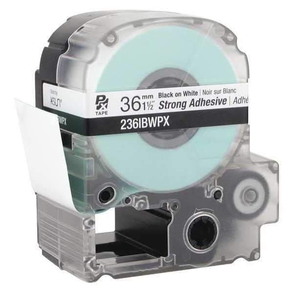 Epson Strong Adhesive Label Cartridge, Black on White, Labels/Roll: Continuous - 236IBWPX