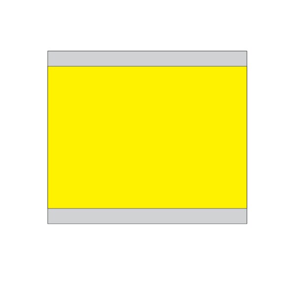 Nevs Patient Charge Gun Labels - Piggyback 1.225" x 1.0625" Yellow - GUN-PB-YEL