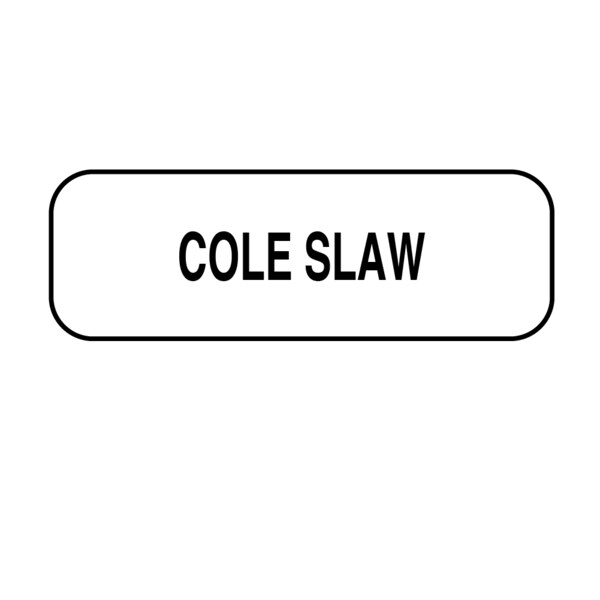 Nevs Cole Slaw Label 1/2" x 1-1/2" - DIET-303