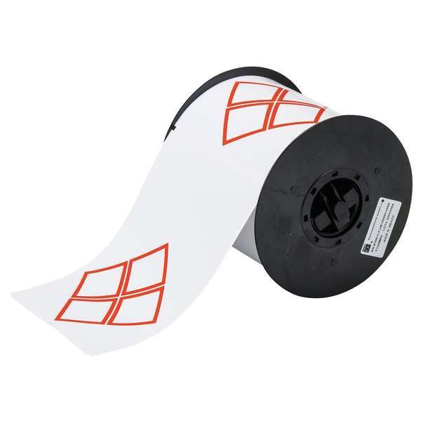 Brady Thermal Transfer Label, Red on White, Labels/Roll: 200 - B30-262-7569-CLP4B