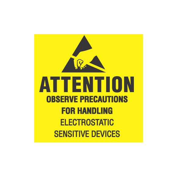 Transforming Technologies 4x4, Attention Observe Precautions, label - LB9081