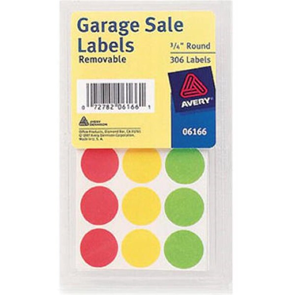 Suitex 06725 315 Count Round Garage Sales Labels, 6PK - SU3847191