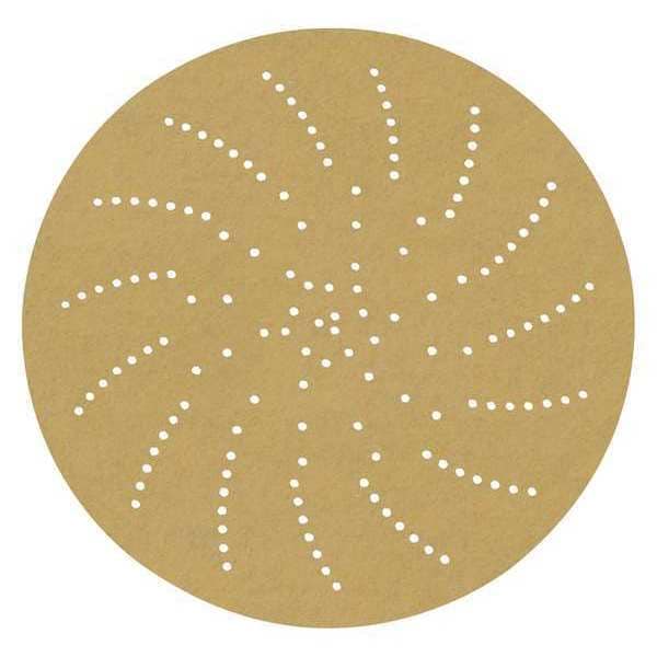 3M Hook-and-Loop Sanding Disc, 3" Dia, Multi-Hole, Aluminum Oxide, P120 Grit, Open Coat Type, 236U - 7000119601
