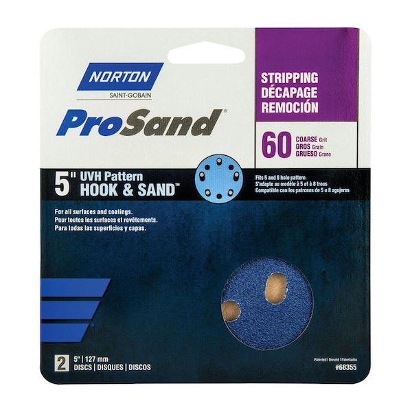 Norton Abrasives 8 Hole, Zirconia Alumina, 60 Grit, Coated Type - 07660768355