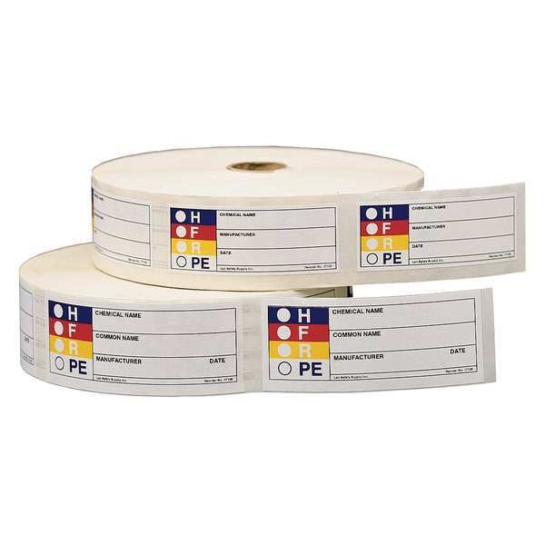 Brady HMIG Label, 1-1/2 In. H, Paper, PK1000 - 99186