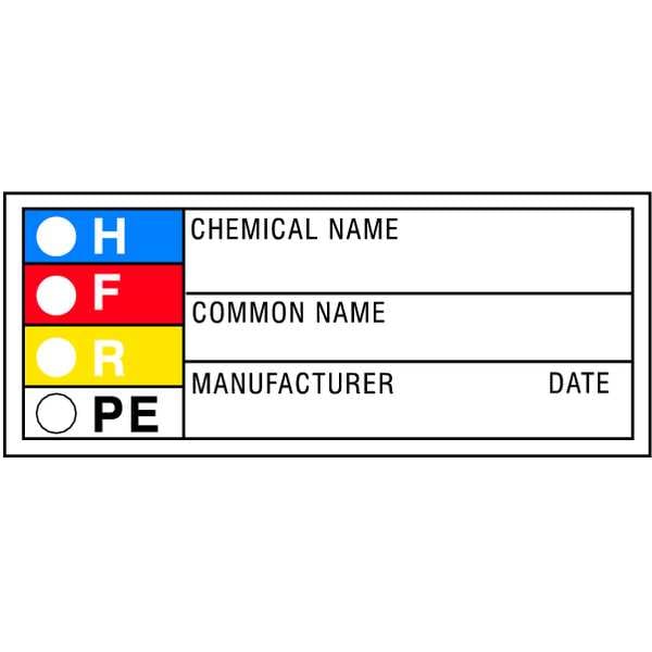 Brady HMIG Label, 1-1/2 In. H, Paper, PK1000 - 99186