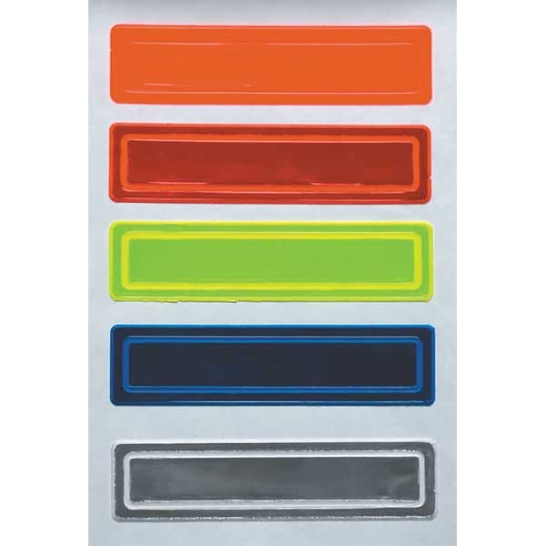 Accuform Hard Hat Label, 1 In. H, 4 In. W, PK16, Background Color: Blue - LHR104BU