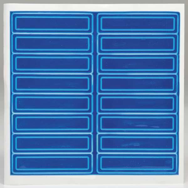 Accuform Hard Hat Label, 1 In. H, 4 In. W, PK16, Background Color: Blue - LHR104BU