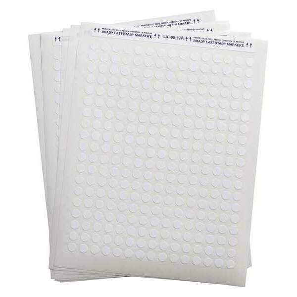Brady Label, White, Nylon, White, PK2500 - LAT-60-799-2.5