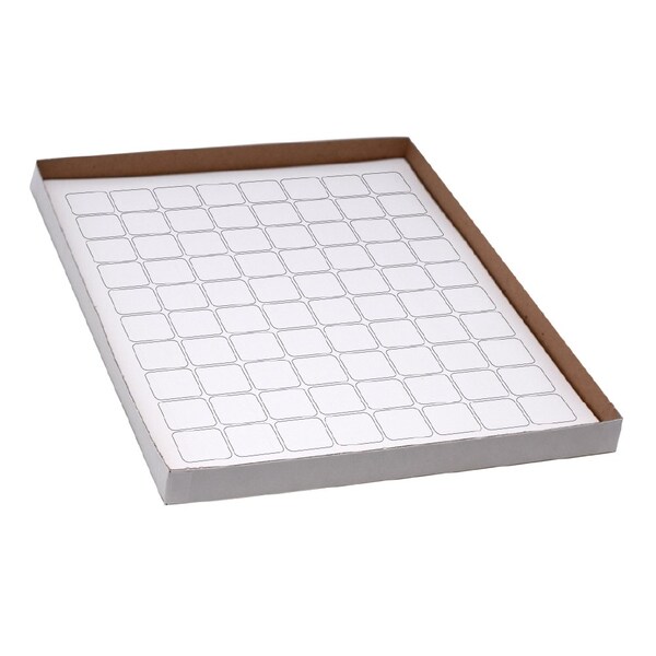 Globe Scientific Label Sheets, Cryo, 25x25mm, for Microscope Slides, 20 Sheets, 80 Labels per Sheet, White, 1600PK - LCS-25X25W
