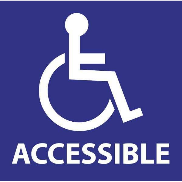 Zing Handicap Labels, 6 In H x 6 In W, PK2, 2714 - 2714