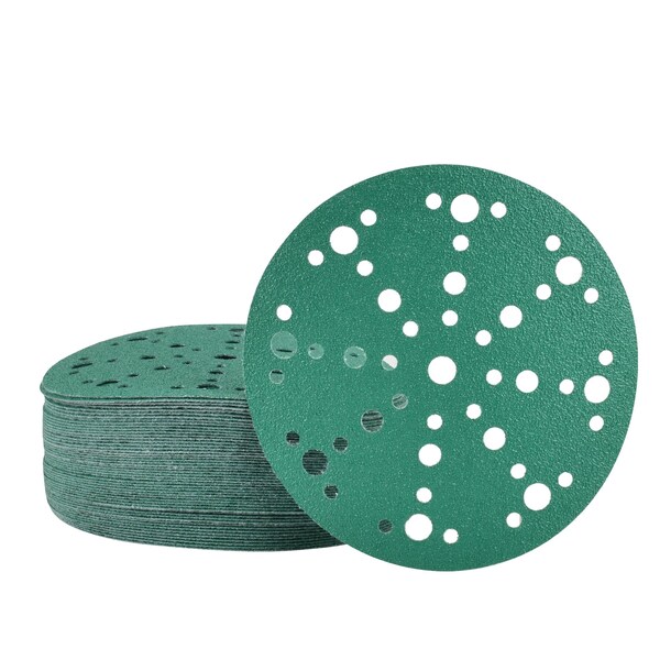 Legit Grit 6 inch Sand paper Disc, 49-Hole, 80 Grit, 50PK - LG6-4980-50