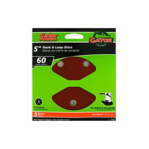 Gator Finishing 5PK 5 60G Sand Disc - 3785