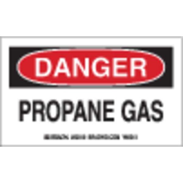 Brady Gas Cylinder Label, 3 In. H, 5 In. W, PK10, 60310 - 60310