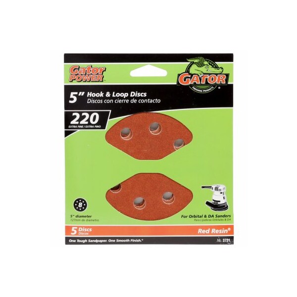 Gator Finishing 5PK 5220G AO Sand Disc - 3721