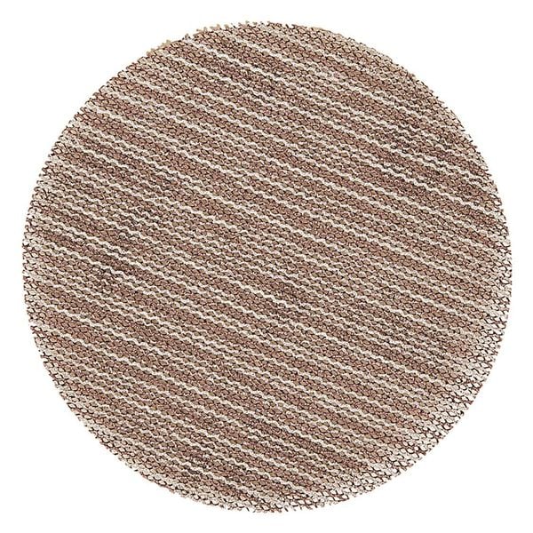 Mirka Mesh Grip, Disc, 6", P180 Grit, PK50, 6" Dia, No Hole, Aluminum Oxide, 180 Grit, Closed Coat Type - AE24105018