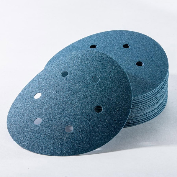Uneeda 5 in Dia, 5 holes, Aluminum Oxide, 400 Grit, Coated Type - M-179801