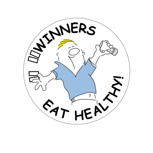 Nevs Winners Eat Healthy 1-15/16" circle - FUN-120