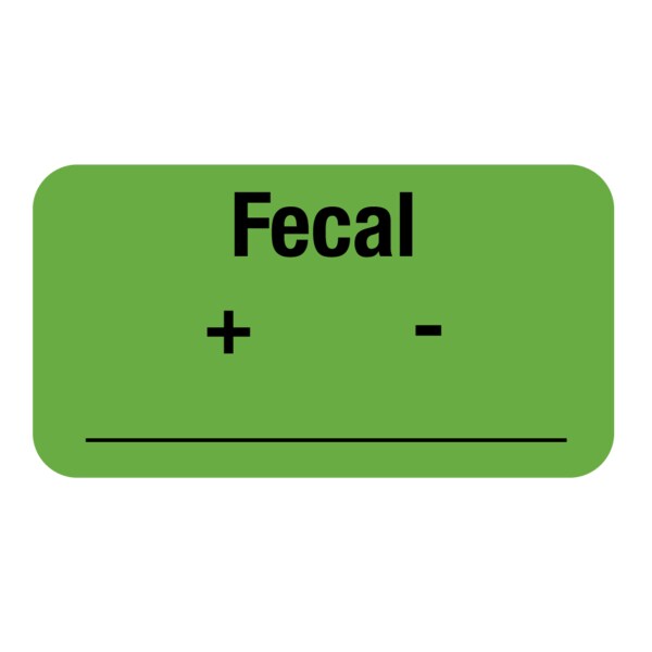 Nevs Label, Fecal Date_ 7/8 x 1-5/8 Flr Green w/Black - LW-0014